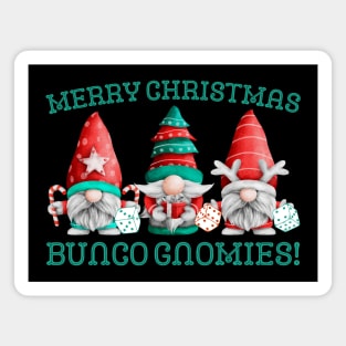 Bunco Christmas Merry Christmas Bunco Gnomies Magnet